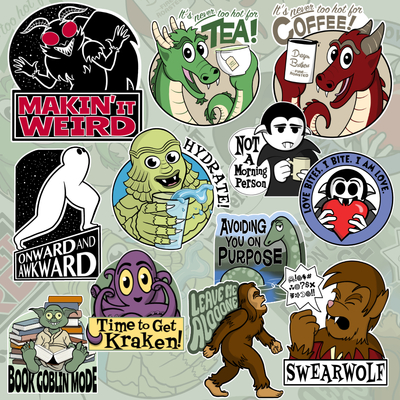 Inner monsters and cryptids stickers - Thumbnail 1