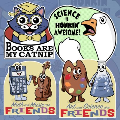 Professor Fuzzyface Stickers