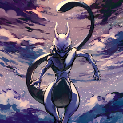 Large art print - mewtwo