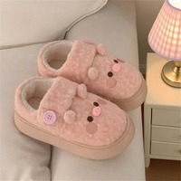 Cute Pig Fleece Shoes - Thumbnail 3