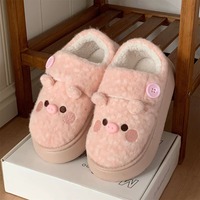 Cute Pig Fleece Shoes - Thumbnail 4