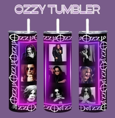 Heavy Metal Legend Tumbler 20oz Skinny, Rock Music Fan Gift for Man or Woman, Tribute Photo Collage