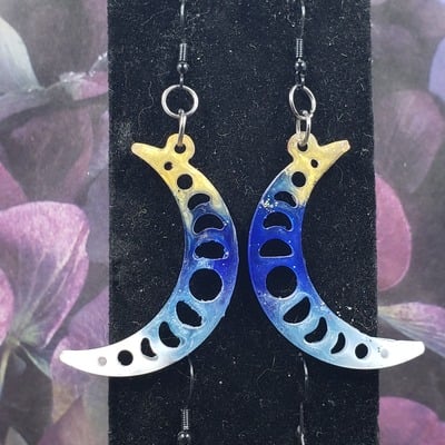 Moon phase earrings set #3