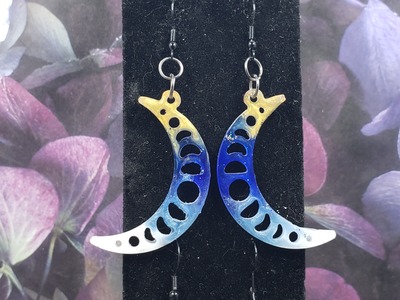 Moon Phase Earrings Set #3