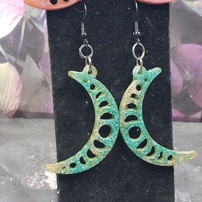 Moon phase earrings set #7