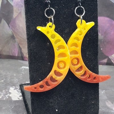 Moon phase earrings set #8