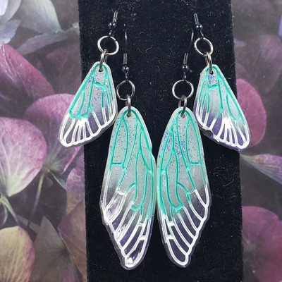 Double butterfly earrings set #2