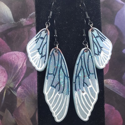 Double butterfly earrings set #3