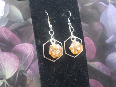 Silver Hex Dice Earrings Set #1