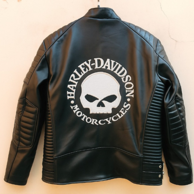 Crafted leather mens classic black leather jacket pure lambskin motorcycle slim fit biker  - Thumbnail 4