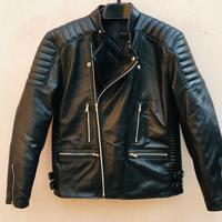 Crafted Leather Mens Classic Black Leather Jacket Pure Lambskin Motorcycle Slim Fit Biker  - Thumbnail 2