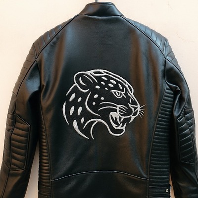 Crafted leather mens classic black leather jacket motorcycle slim fit biker  - Thumbnail 5