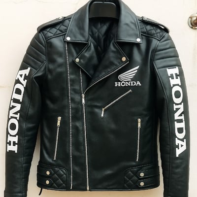 Crafted leather new men's designer sports motorcycle jacket - Thumbnail 3