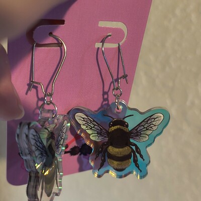 Bumble bee earrings