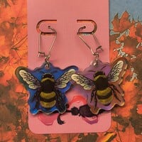Bumble Bee Earrings - Thumbnail 1