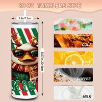 JOLLY AF Duck Tumbler 20oz Skinny, Explicit Funny Christmas Gift, Sarcastic Adult Humor Insulated Travel Mug - Thumbnail 3