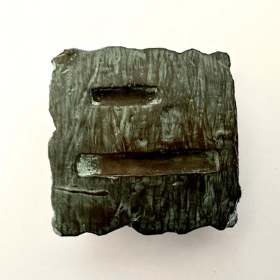 Square cast bronze belt buckle