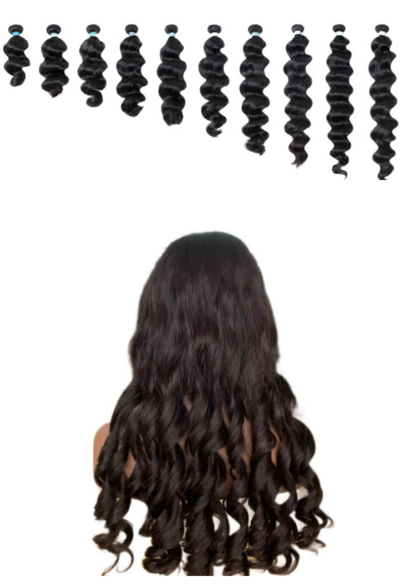 SINGLE DONOR, RAW — Loose Wave bundles