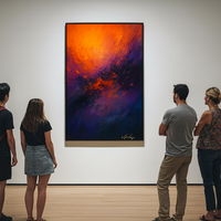 Cosmic Firestorm Abstract Art Print - Thumbnail 1