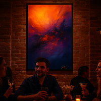 Cosmic Firestorm Abstract Art Print - Thumbnail 2