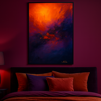 Cosmic Firestorm Abstract Art Print - Thumbnail 3