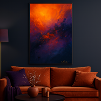 Cosmic Firestorm Abstract Art Print - Thumbnail 4