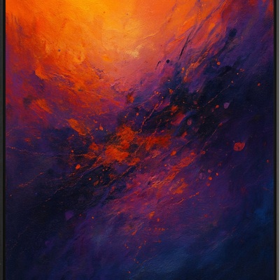 Cosmic firestorm abstract art print - Thumbnail 1