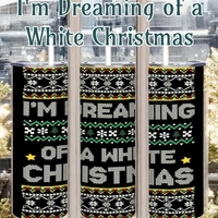 Ugly Christmas Sweater Tumbler 20oz Skinny, White Christmas Explicit Funny Gift, Sarcastic Holiday  - Thumbnail 2