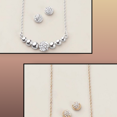 Fireball gleam necklace & earring set - Thumbnail 2