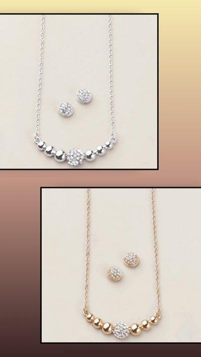 Fireball Gleam Necklace & Earring Set