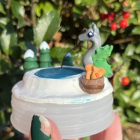 Lake Fishing Dragon Ornament - Thumbnail 1