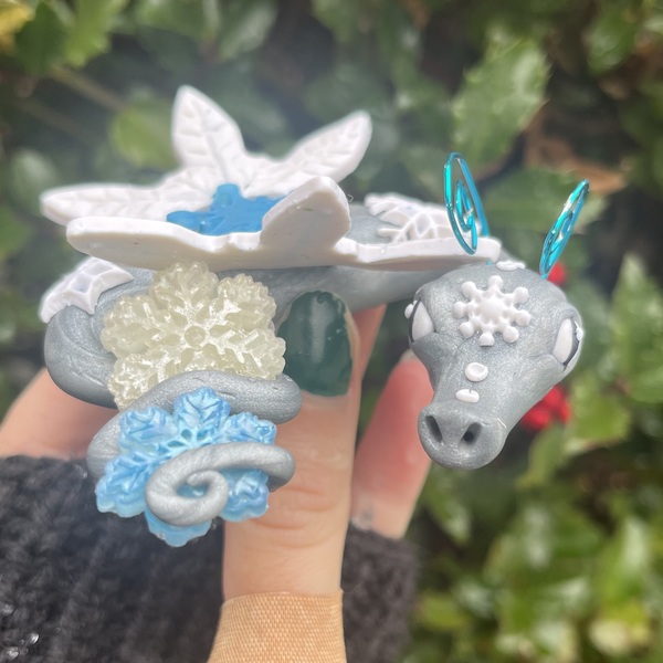 Aspen the Sleepy Snow-wing Dragon