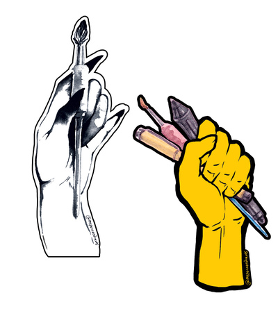 Stickers: Artist's Hands