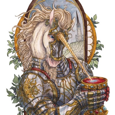 Sticker: knight of the pristine waters