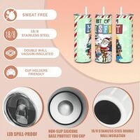 Misfit Christmas Tumbler 20oz Skinny, Parody Fan Gift for Him or Her, Classic Holiday Cartoon - Thumbnail 2