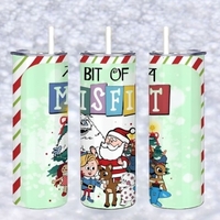 Misfit Christmas Tumbler 20oz Skinny, Parody Fan Gift for Him or Her, Classic Holiday Cartoon - Thumbnail 3