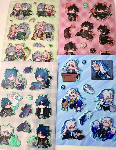 Puffy sticker sheets