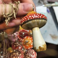 Hand Painted Mushroom ornaments - Thumbnail 2