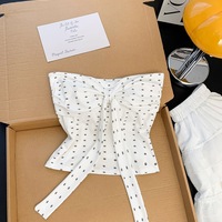 Retro strapless camisole with bow - Thumbnail 4