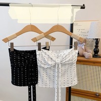 Retro strapless camisole with bow - Thumbnail 2