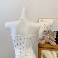 Retro strapless camisole with bow - Thumbnail 3