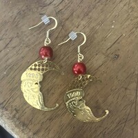 Christmas Brass Ornament Earrings  - Thumbnail 3