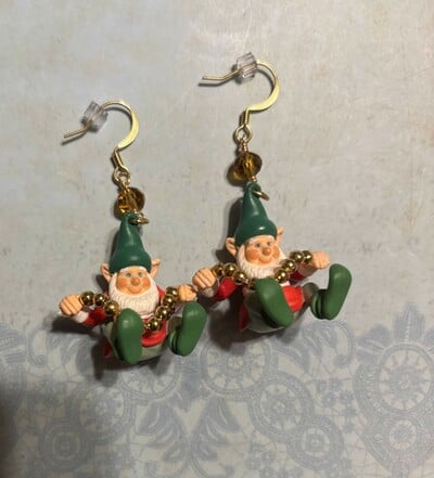 Christmas Elf Ornament Earrings 