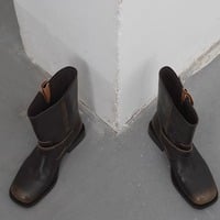 Handmade distressed vintage retro women's ankle boots - Thumbnail 4