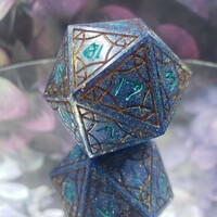 Blue Glitter 40mm Stained Glass Single - Thumbnail 1