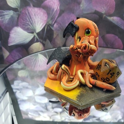 Fiery cthulhu dice guardian
