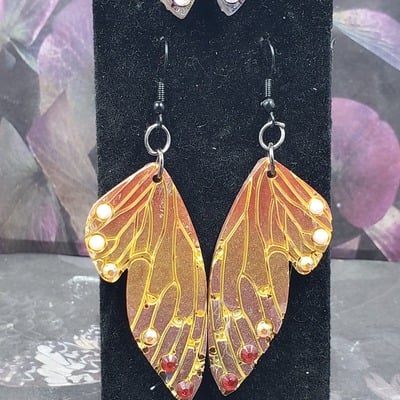 Fiery butterfly earrings