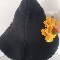 Tropical Orange Floral Hat - Thumbnail 2