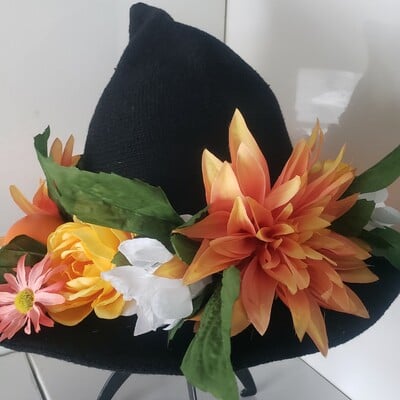 Orange grove floral hat