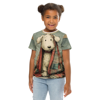  christmas blanket crew neck t-shirt